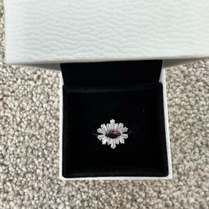Bomb Party Couture Starburst Marquise Halo Ring – Size 7